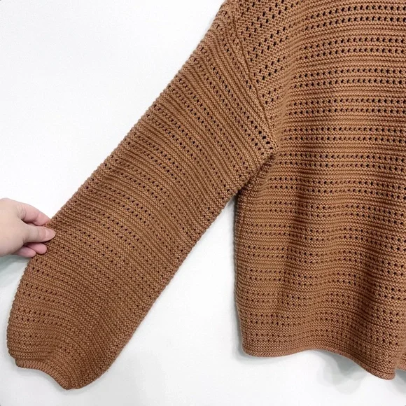 gap | textured button-front cardigan haystack brown l - Picture 9 of 13